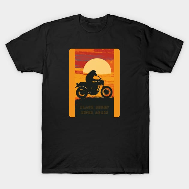 Black Sheep Rides Again T-Shirt by baseCompass